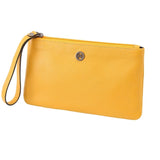 Bolsa Feminina Clutch Amarela Couro Legítimo Pequena ZeraStock Colors
