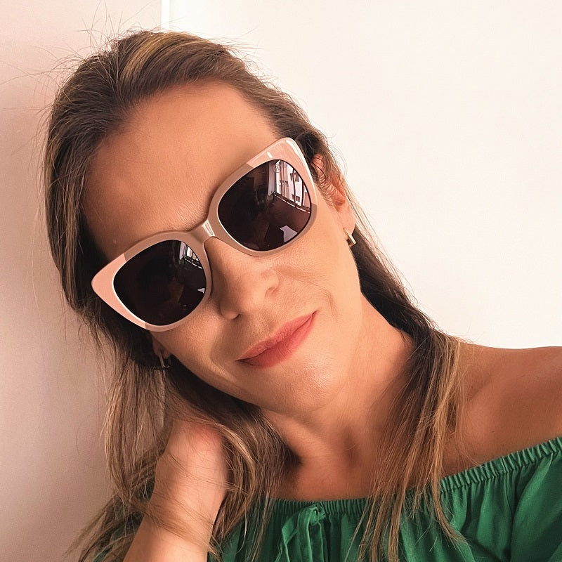 Óculos de Sol Feminino Fast Eyewear Renata Marrom Ótica Fast