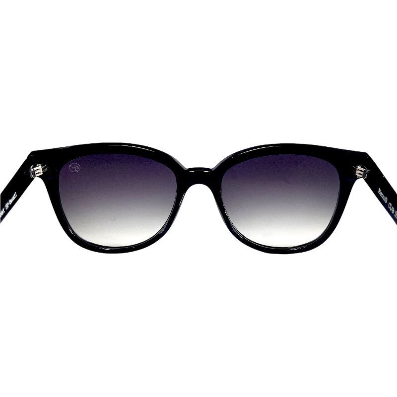 Óculos de Sol Feminino Fast Eyewear Manu Preto Gradiente Cinza Ótica Fast